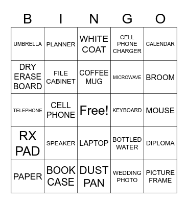 PHRMO Bingo Card