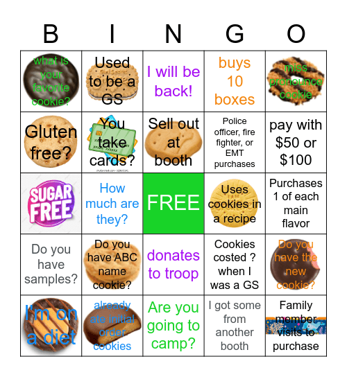Cookies 2023 Bingo Card