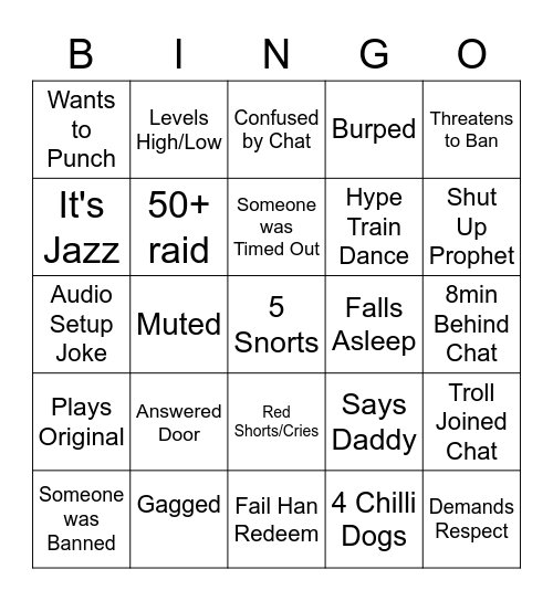 EmmaGraceGuitar Bingo Card