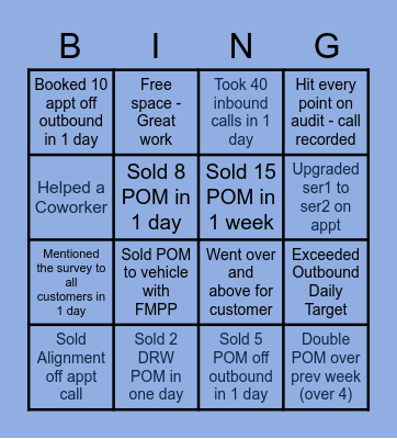 AC BINGO Card