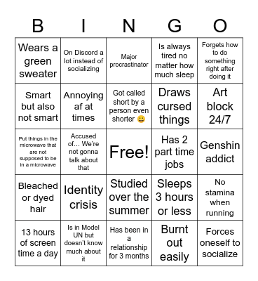 BitchPop’s Kinnie Bingo Card