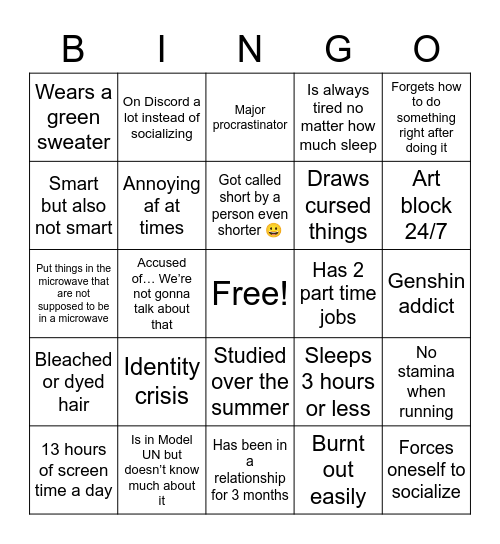 BitchPop’s Kinnie Bingo Card