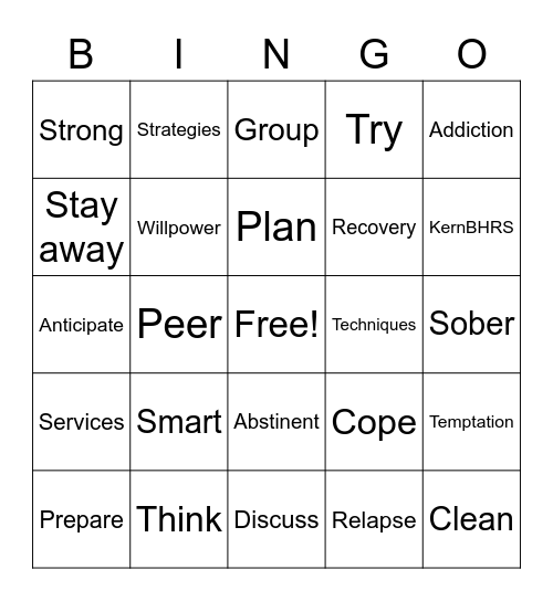 Smart, Not Strong Bingo Card