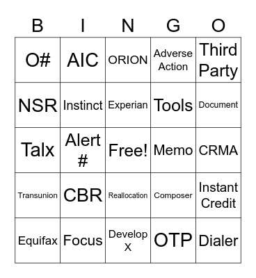 HRV BINGO Card