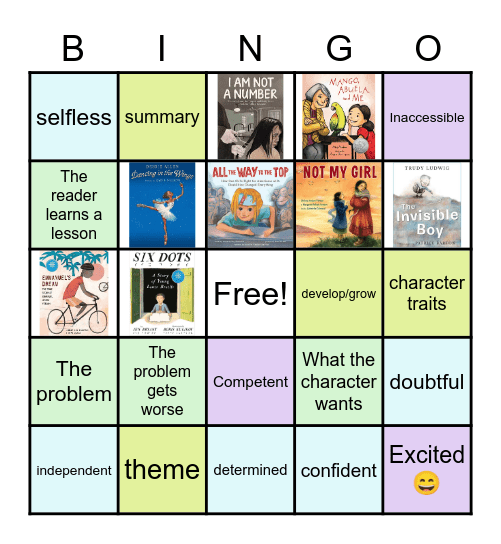 Unit 1 - Being Unique Bingo Card