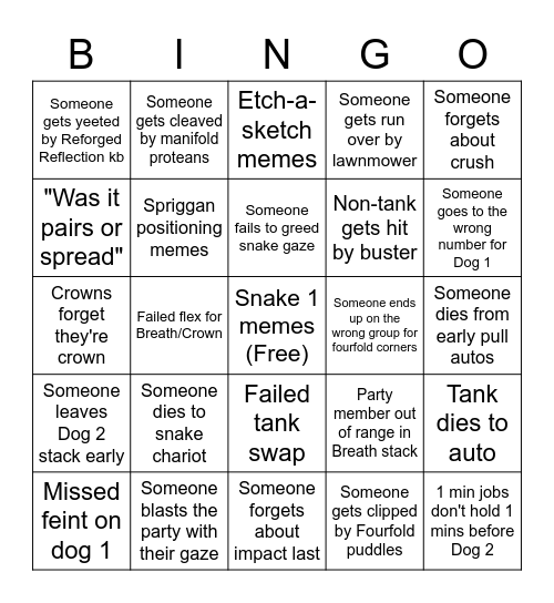 Pekoe P8S Bingo Card