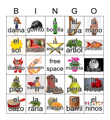 Loteria Mi Pueblito Bingo Card