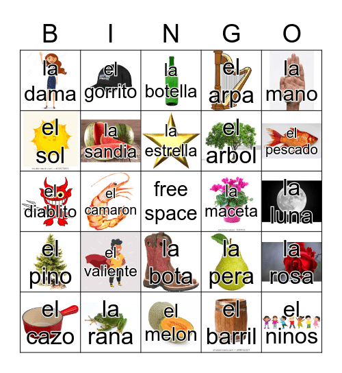 Loteria Mi Pueblito Bingo Card