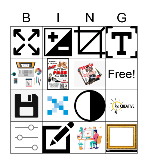 graphic design Bingo Card