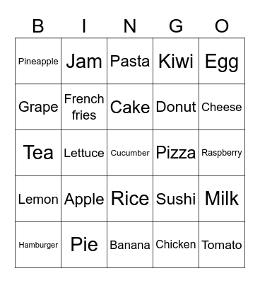 Berry Bingo! Bingo Card