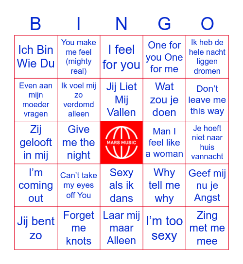 Jij of ik? Bingo Card