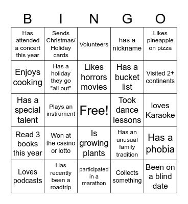 Bingo Card
