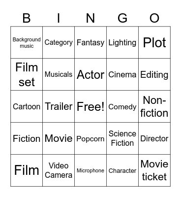 Film Bingo Card
