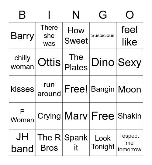 Im in Love Bingo Card