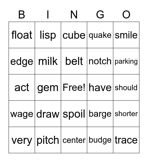 Level 33 Bingo Card