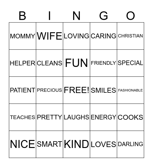 PRINCESS DEBBIE Bingo Card