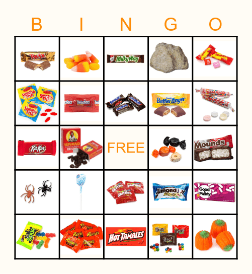 Trick Or Treat Bingo Card