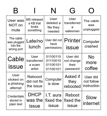 Bingo Card