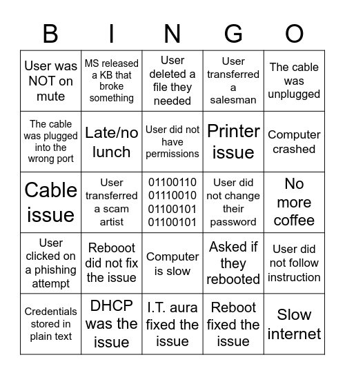 Bingo Card