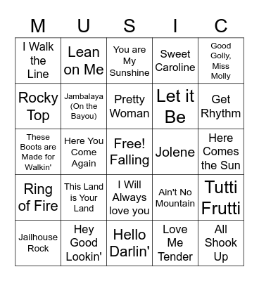 Morningside Bingo Card