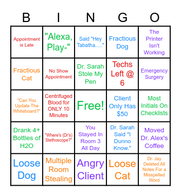 Tech Week 2022 Bingo Card