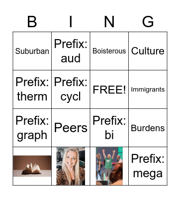 Vocab Unit #2 Bingo Card