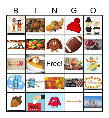 November Bingo Card