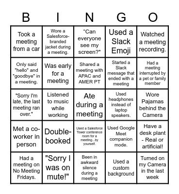 CCSA BT Celebration Bingo Card