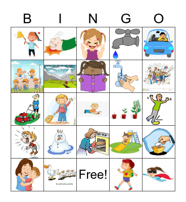 Verbs (JM) Bingo Card