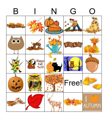 Fall Bingo Card