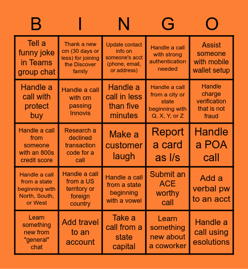 CPS Bingo! Bingo Card