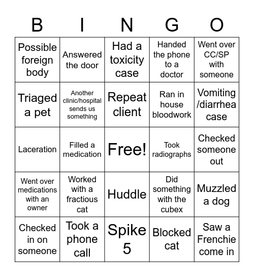 VEG Boston Bingo! Bingo Card