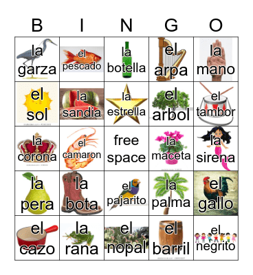 Loteria Mi Pueblito Bingo Card