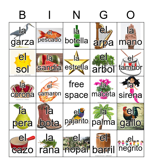 Loteria Mi Pueblito Bingo Card