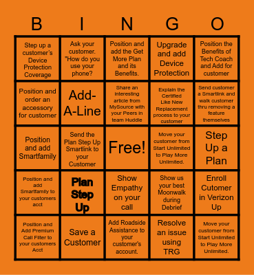 Team Addie Value-Ween Game Card Bingo Card