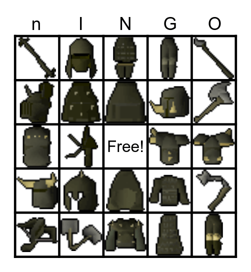 OSRS BARROWS BINGO Card