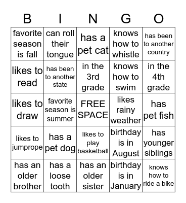 Do you? Bingo Card
