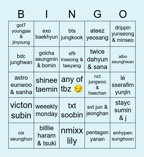 abby’s bias bingo Card