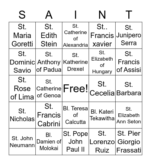 Bingo Card