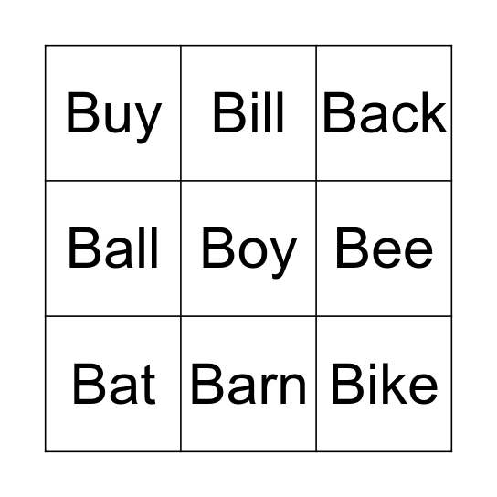 Bingo Card