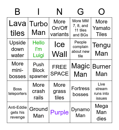 MEGA MAN 1.8 TRAILER Bingo Card