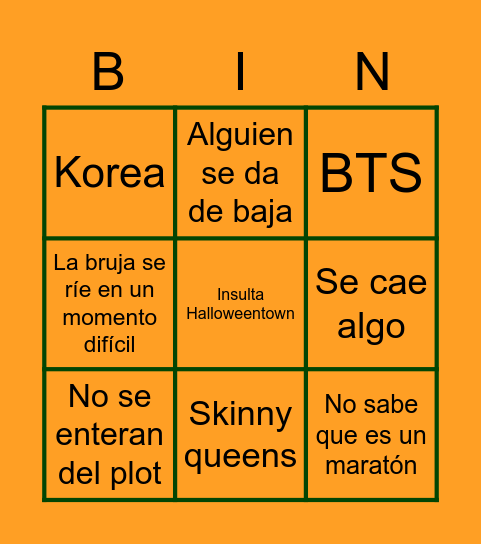 Cursed Bingo Card