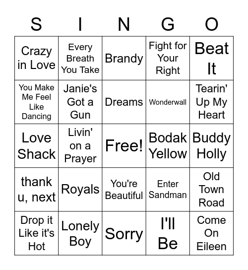 Chili Cooking Party Bingo Card