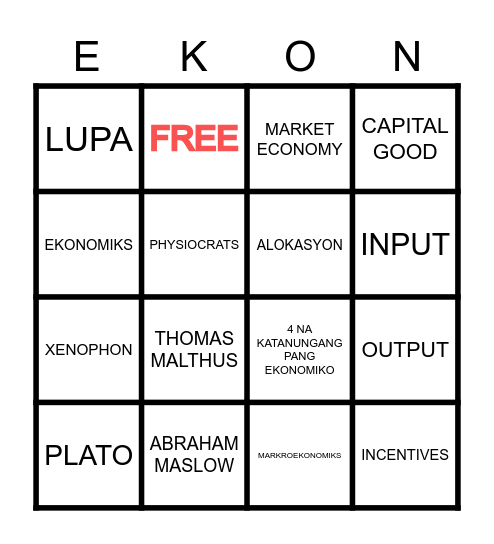 BINGO-MIKS Bingo Card