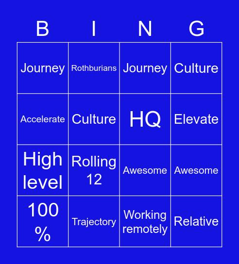 Todd O Bing O Bingo Card