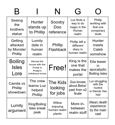 Thanks to them predictions Bingo Card