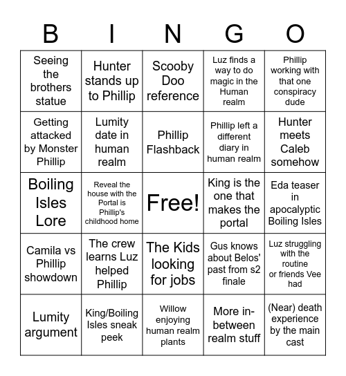 Thanks to them predictions Bingo Card