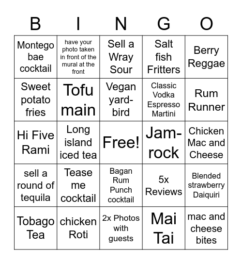 Turtle Bay Bingo! Bingo Card