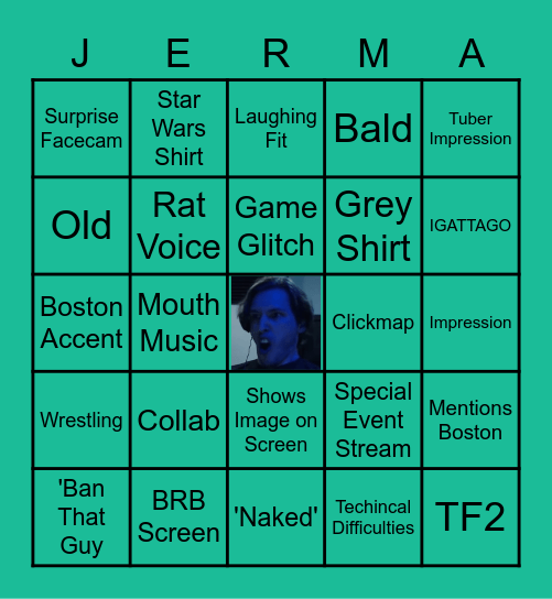 Jerma Bingo Card