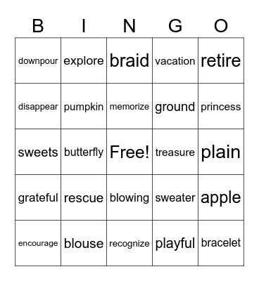 Bingo Card